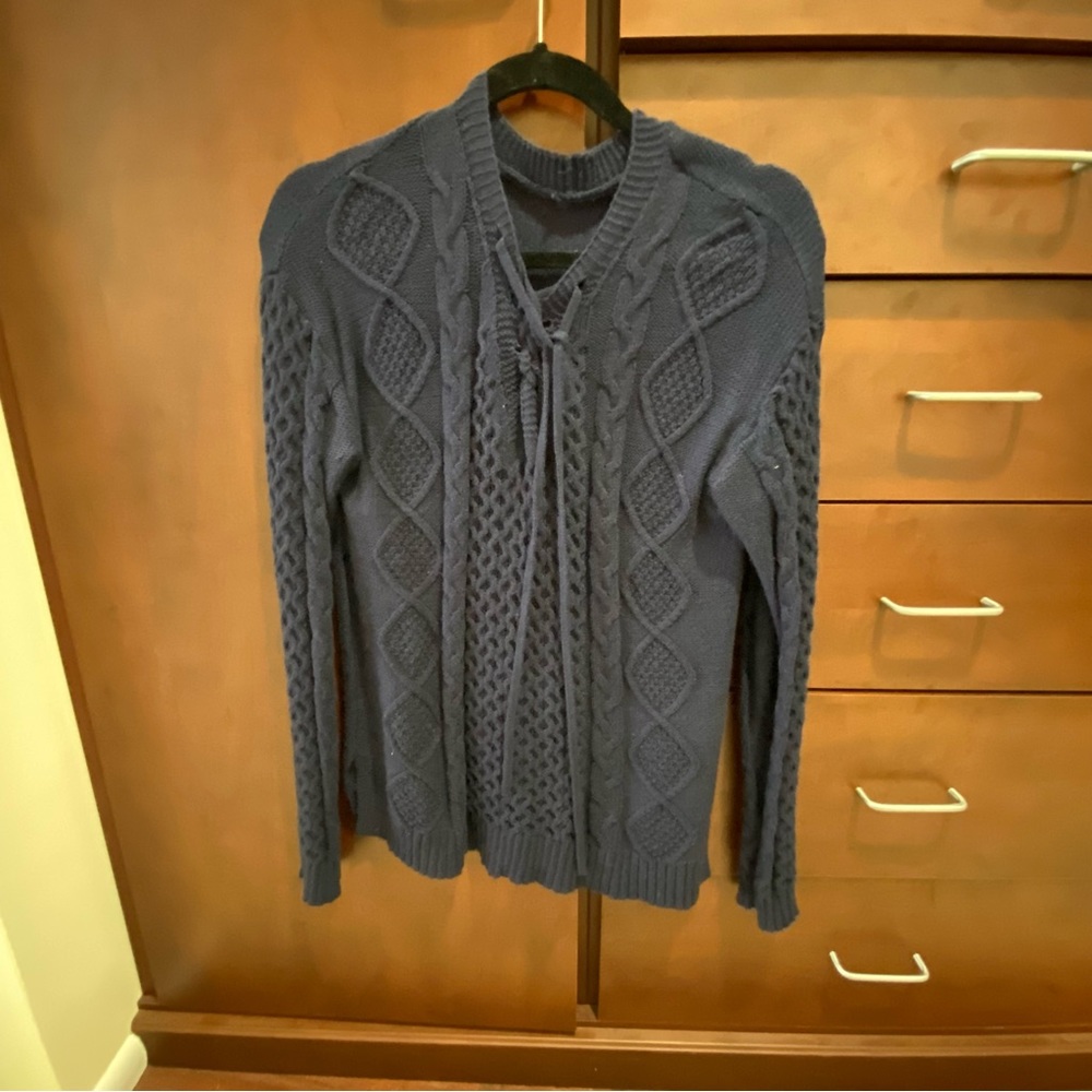 Gorgeous navy cable knit sweater